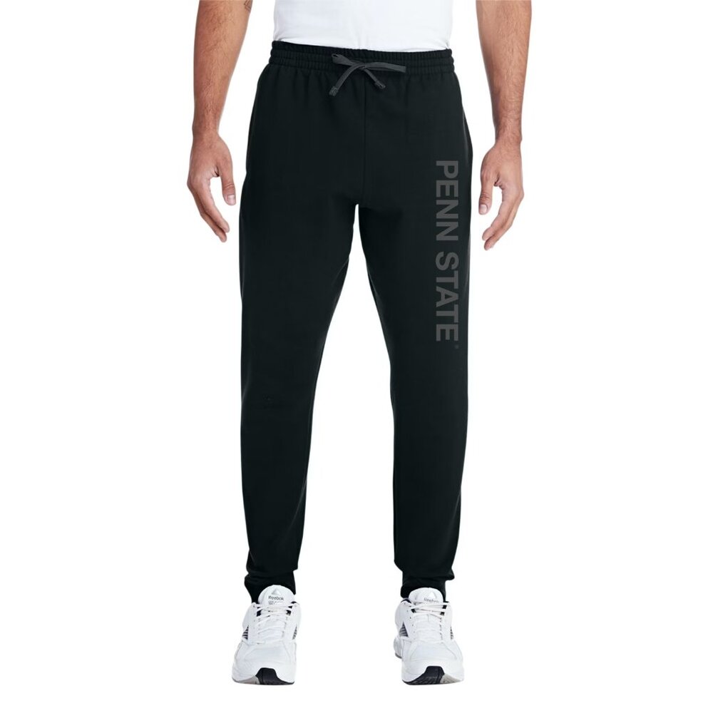 NEW Penn State Big Wordmark Tonal Logo Fleece Joggers Sweatpants BLACKOUT
